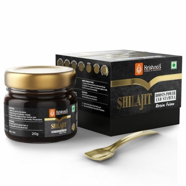 KRISHNA'S HERBAL & AYURVEDA Pure Shilajit - 20g | 100% Pure Himalayan Resin