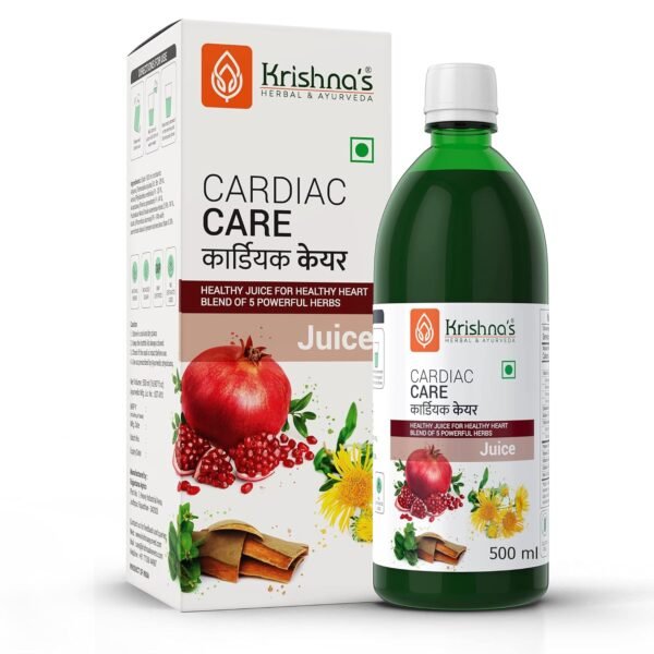 Krishna's Cardiac Care Juice – 500 ml | Ayurvedic Heart Health Support with Arjuna Chaal, Amla & Kutki