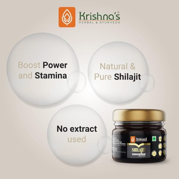 KRISHNA'S HERBAL & AYURVEDA Pure Shilajit - 20g | 100% Pure Himalayan Resin