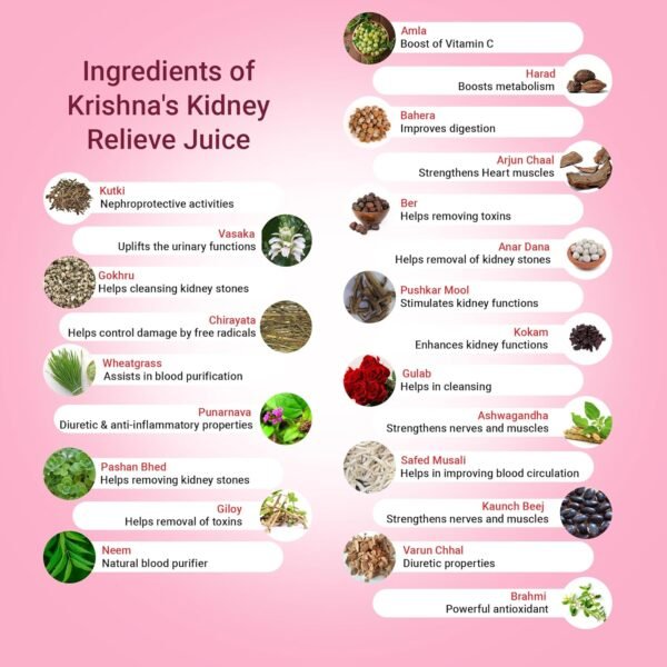 KRISHNA'S HERBAL & AYURVEDA Kidney Re-Live Juice – 1000 ml | Ayurvedic Kidney Detox & Blood Purifier
