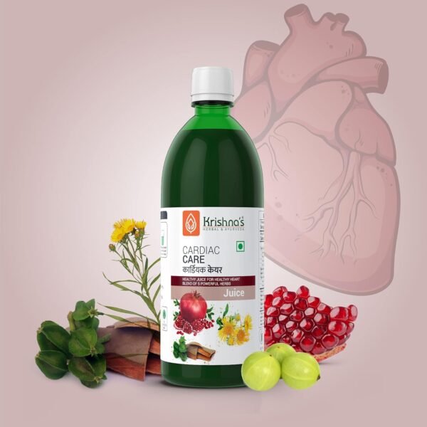 Krishna's Cardiac Care Juice – 500 ml | Ayurvedic Heart Health Support with Arjuna Chaal, Amla & Kutki
