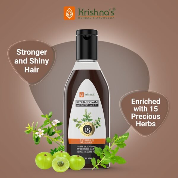 Krishna’s Kesharogyam Hair Oil – Ayurvedic Solution for Hair Fall & Scalp Health