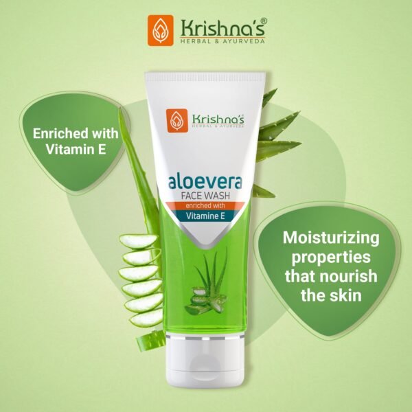 Krishna’s Aloe Vera Face Wash – Gentle Herbal Cleanser for Clear & Hydrated Skin