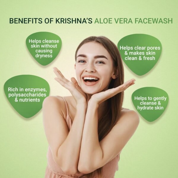 Krishna’s Aloe Vera Face Wash – Gentle Herbal Cleanser for Clear & Hydrated Skin