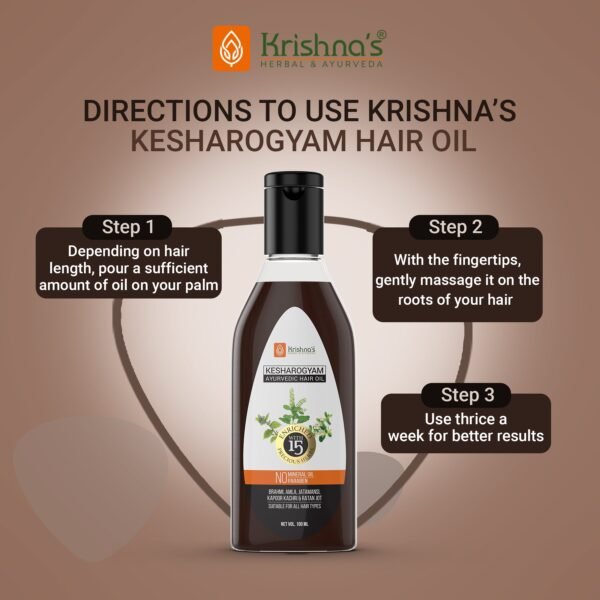 Krishna’s Kesharogyam Hair Oil – Ayurvedic Solution for Hair Fall & Scalp Health