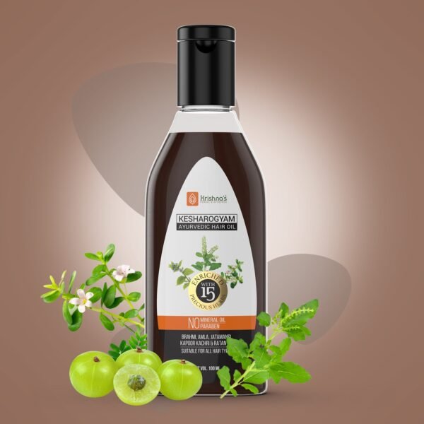 Krishna’s Kesharogyam Hair Oil – Ayurvedic Solution for Hair Fall & Scalp Health