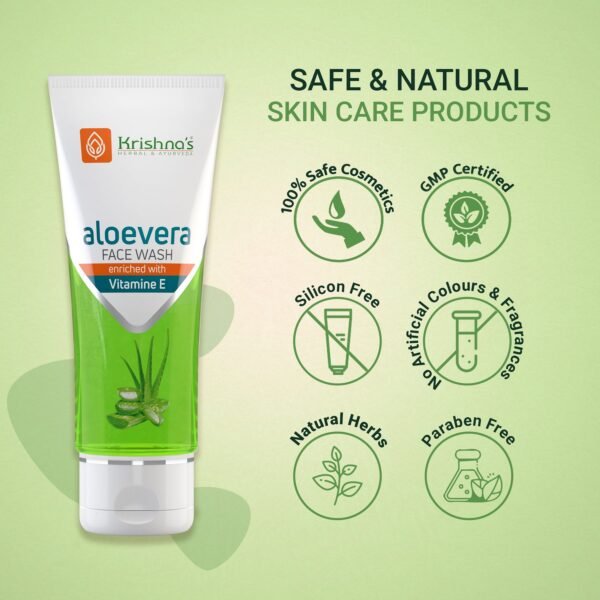 Krishna’s Aloe Vera Face Wash – Gentle Herbal Cleanser for Clear & Hydrated Skin