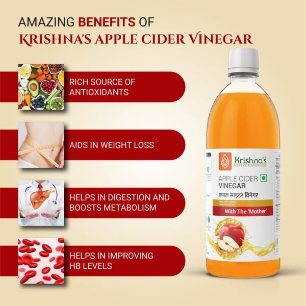 Krishna’s Apple Cider Vinegar – Raw, Unfiltered & Naturally Fermented