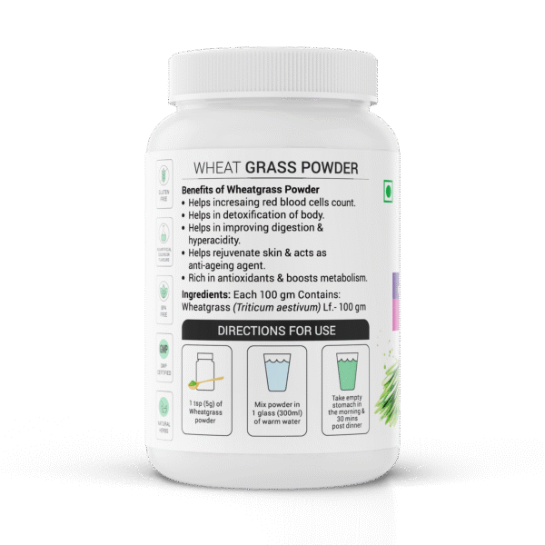 Krishna’s Wheatgrass Powder – Natural Alkalizer & Daily Detox Superfood