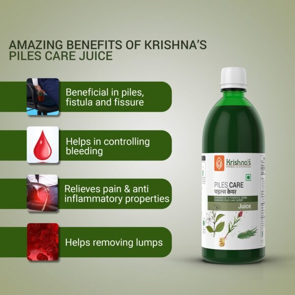 Krishna’s Piles Care Juice – Ayurvedic Relief for Hemorrhoids & Discomfort
