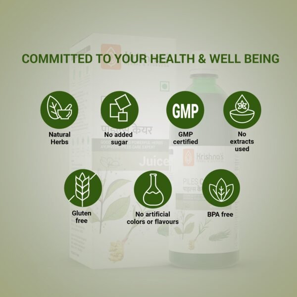 Krishna’s Piles Care Juice – Ayurvedic Relief for Hemorrhoids & Discomfort