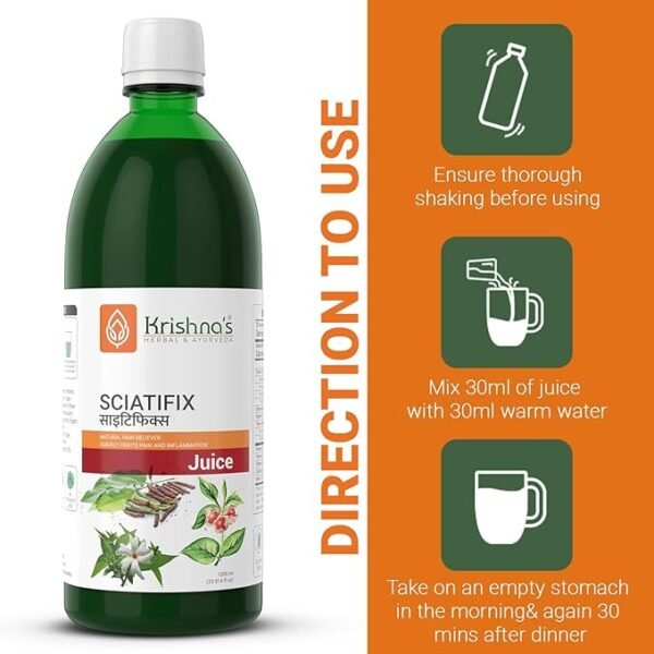 Krishna’s Sciatifix Juice – Ayurvedic Support for Sciatica & Nerve Pain