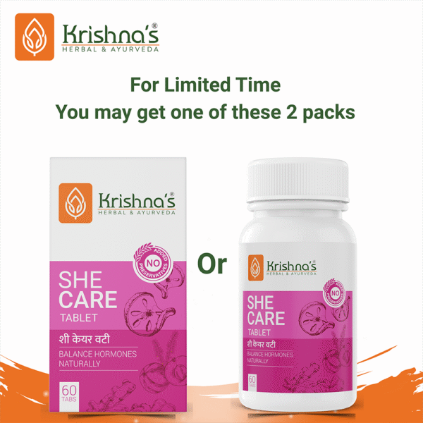 Krishna’s She Care Tablet – Ayurvedic Hormonal & Menstrual Health Support