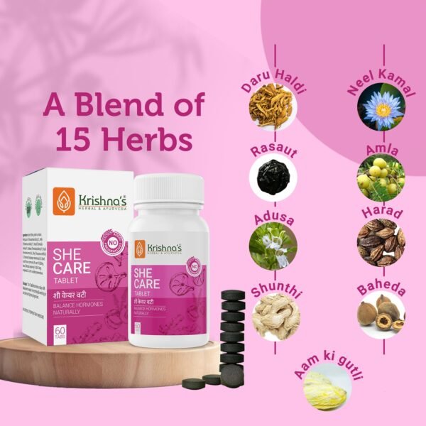 Krishna’s She Care Tablet – Ayurvedic Hormonal & Menstrual Health Support