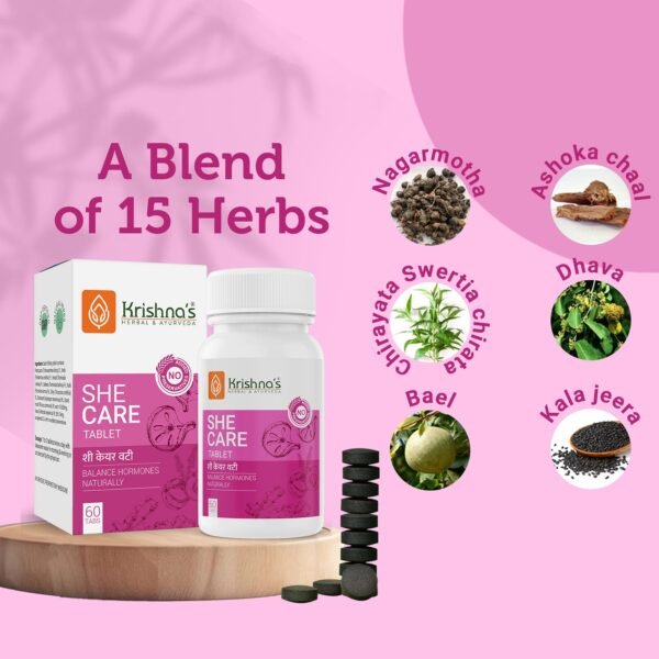 Krishna’s She Care Tablet – Ayurvedic Hormonal & Menstrual Health Support